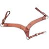 New Western Brown Color Leather Roping Breast Collar with Rope Design Tooling view 1