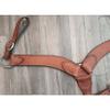 New Western Brown Color Leather Roping Breast Collar with Rope Design Tooling view 2