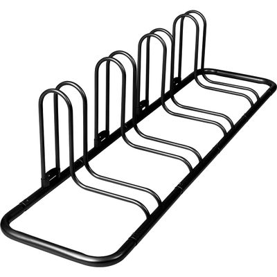 Retrospec Stash Garage Bike Rack, Weather Resistant Fine Powder Steel Coating Fits Wheels up to 3", Black, 4-Bike Rack L:59'' x W:14.5'' x H:14'', Fits 12-29 wheels & 23C-3.0" tire widths