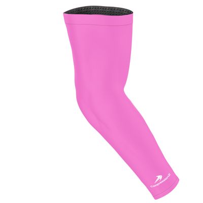 CompressionZ Compression Arm Sleeves for Men & Women| Cooling UV Sun Protection Elbow Pain Relief for All Sports and Recovery Pink: Single Sleeve Medium