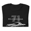1971 Chevy El Camino SS Collector Car Custom Art Short-Sleeve T-Shirt Black view 2