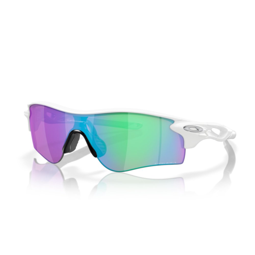 OAKLEY Radar Lock Path Asian Fit OO9206 Low Bridge OO9206 920667 38MM Polished White/Prizm Golf Rectangular Sunglasses for Men+ Bundle Accessory Leash Kit, Microfiber Pouch