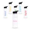 24 oz Clear Water Bottles with Straw, 6 Pack Bulk Reusable Sports Water Bottle with Handle, Wide Mouth & Portable for Travel Gym Cycling Hiking Camping, for Personalized DIY Teacher Nurse Gift view 1