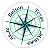 Belton Texas 2-Inch Vinyl Decal Sticker Latitude Longitude Compass Design view 1