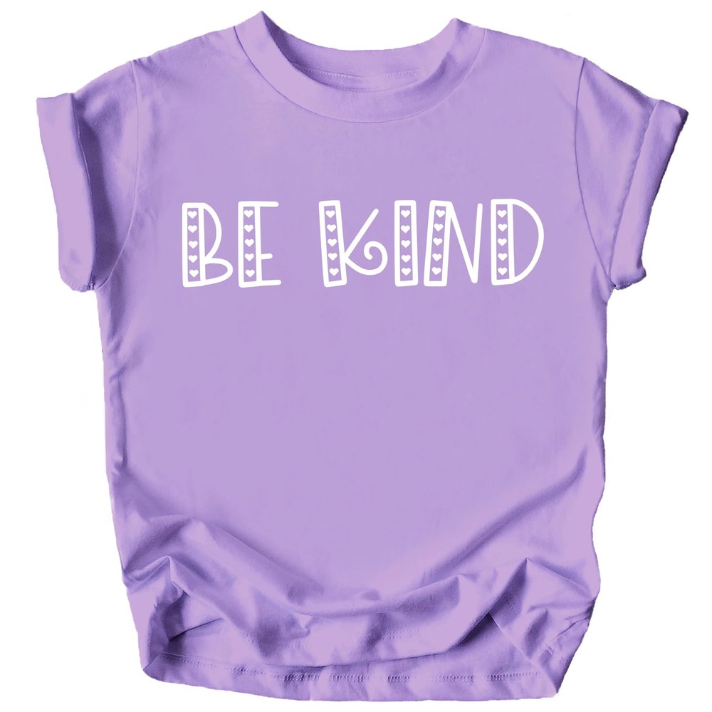 Be Kind Heart Letters Shirt for Baby & Toddler Youth Girls Purple Shirt 12 Months