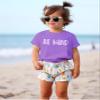 Be Kind Heart Letters Shirt for Baby & Toddler Youth Girls Purple Shirt 12 Months view 3