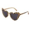 Betsey Johnson Women's Queen of Hearts Sunglasses Heartshape, Beige/Brown Leopard, 53mm view 1