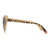 Betsey Johnson Women's Queen of Hearts Sunglasses Heartshape, Beige/Brown Leopard, 53mm view 3