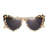 Betsey Johnson Women's Queen of Hearts Sunglasses Heartshape, Beige/Brown Leopard, 53mm view 4