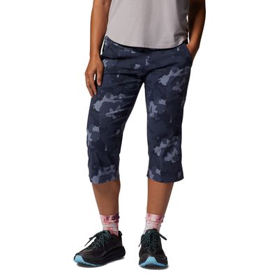 Mountain Hardwear Women's Dynama/2 Capri, Dark Zinc Pines Camo, X-Small x Regular