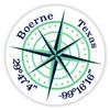 Boerne Texas 4-Inch Vinyl Decal Sticker Latitude Longitude Compass Design view 1