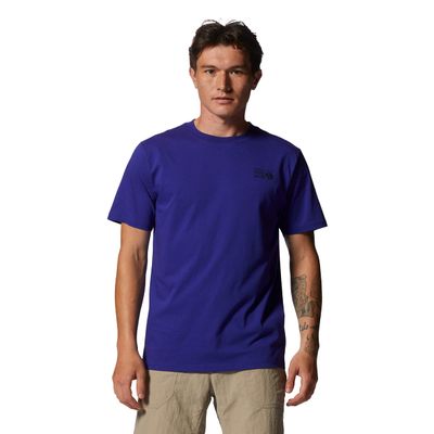 Mountain Hardwear Men's MHW Logo in a Box Short Sleeve, Klein Blue, Medium