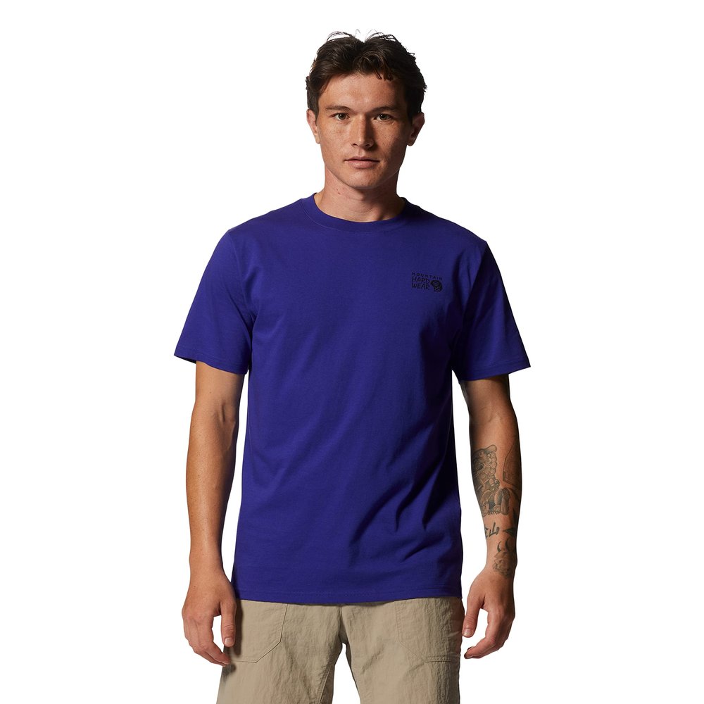 Mountain Hardwear Men's MHW Logo in a Box Short Sleeve, Klein Blue, Medium