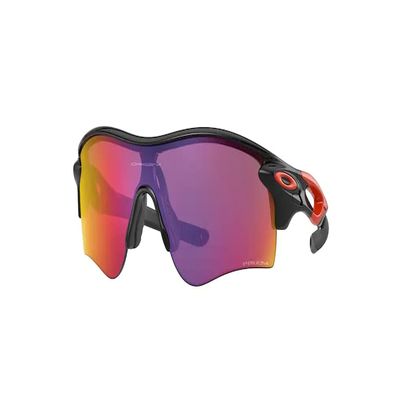 OAKLEY Radar Lock Path Asian Fit OO9206 Low Bridge 920637 38MM Polished Black/Prizm Road Rectangular Sunglasses for Men Leash+ Bundle Accessory Leash Kit, Microfiber Pouch