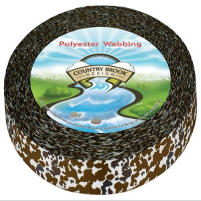 Country Brook Design - Cow Print Photo Quality Polyester (1 Inch, 20 Yards)