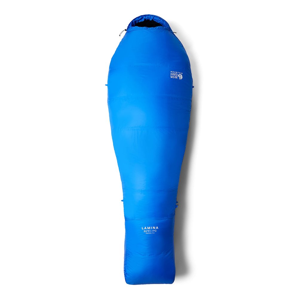 Mountain Hardwear Unisex Lamina 30F/-1C Short, Bright Island Blue, Left-Hand Zipper