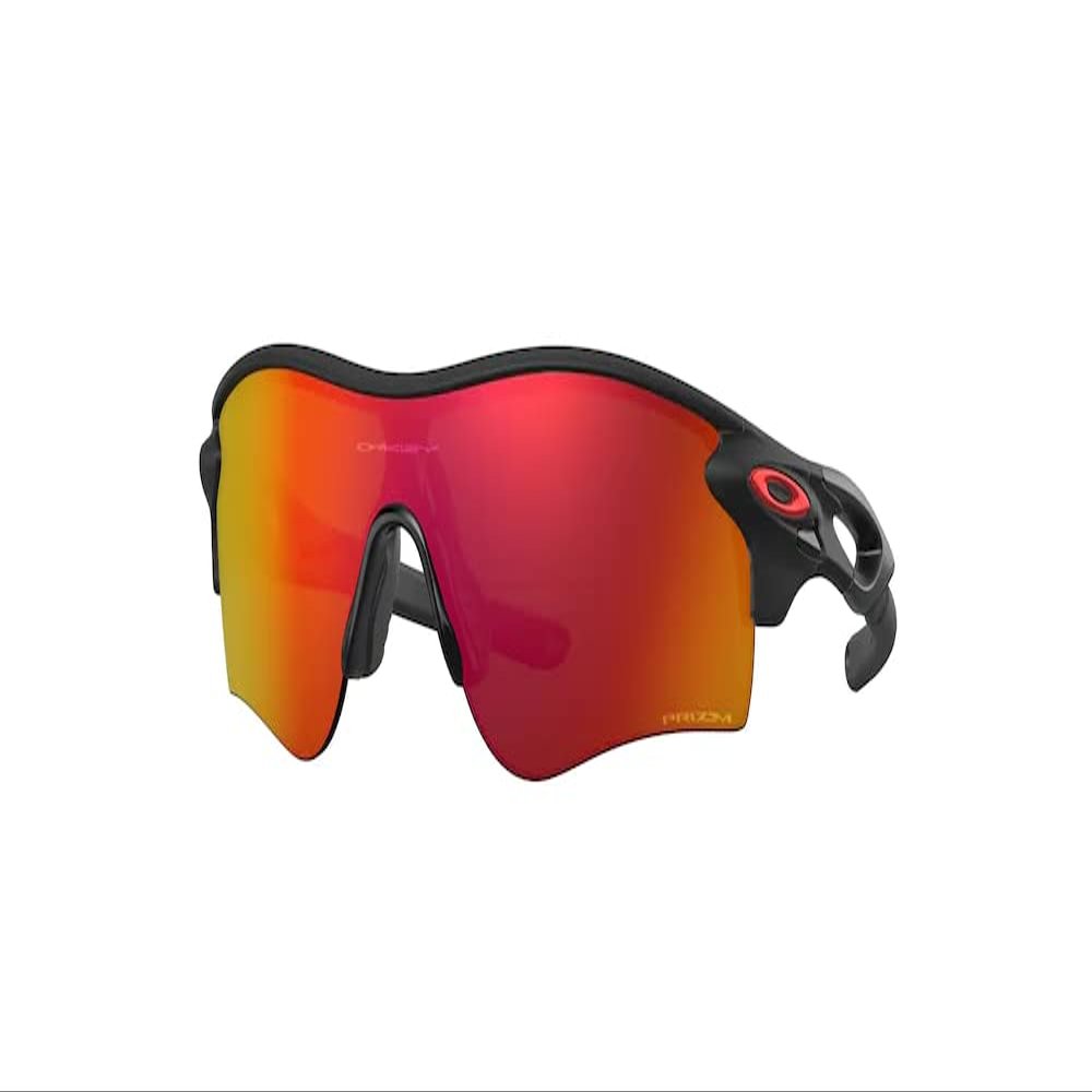 OAKLEY Radar Lock Path Asian Fit OO9206 Low Bridge OO9206 920642 38MM Matte Black Ink/Prizm Ruby Rectangular Sunglasses for Men+ Bundle Accessory Leash Kit, Microfiber Pouch
