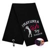 botogift Funny Golf Towel, I Play Like A Girl Try to Keep up - Golf Gifts for Women, Golf Accessories for Women, Embroidered Towels for Bags with Clip, Black view 1