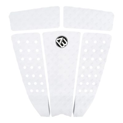 5 Piece EVA Surfboard Deck Traction Pads with Kicker for Stomp Skimboards, Surf Boards, Funboard, Fish Board/Aqua Blue Gray Black (White)