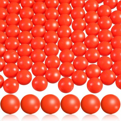 Civaner 150 x 68/61 Caliber Projectiles for Defense and Practice Reusable 68 Breaker Paintballs Solid Plastic Nylon Projectiles(Orange,68 Caliber)