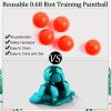 Civaner 150 x 68/61 Caliber Projectiles for Defense and Practice Reusable 68 Breaker Paintballs Solid Plastic Nylon Projectiles(Orange,68 Caliber) view 3