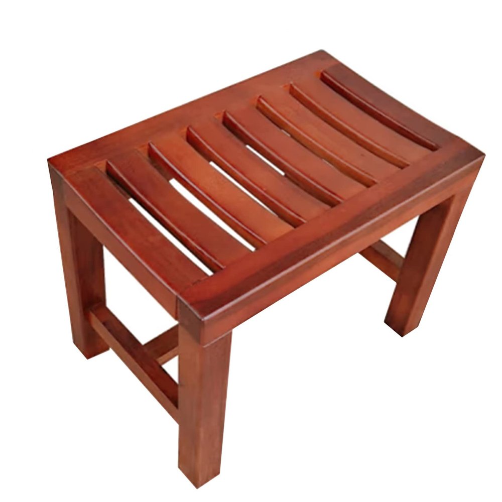 Spa Bench Wood Seat Stool Foot Rest Storage Shelf Home Bath Stool Wooden Bathroom Non-Slip Bench Old Man Bath Seat Bathtub Seat Disabled Handrail Non-Slip Shower Chair/Pregnant Woman Bath Stool