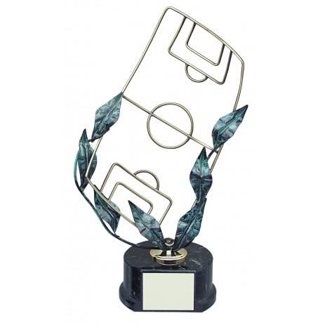 Soccer Ball Pitch Handmade Exclusive Handmade Metal Trophy 4 Sizes
