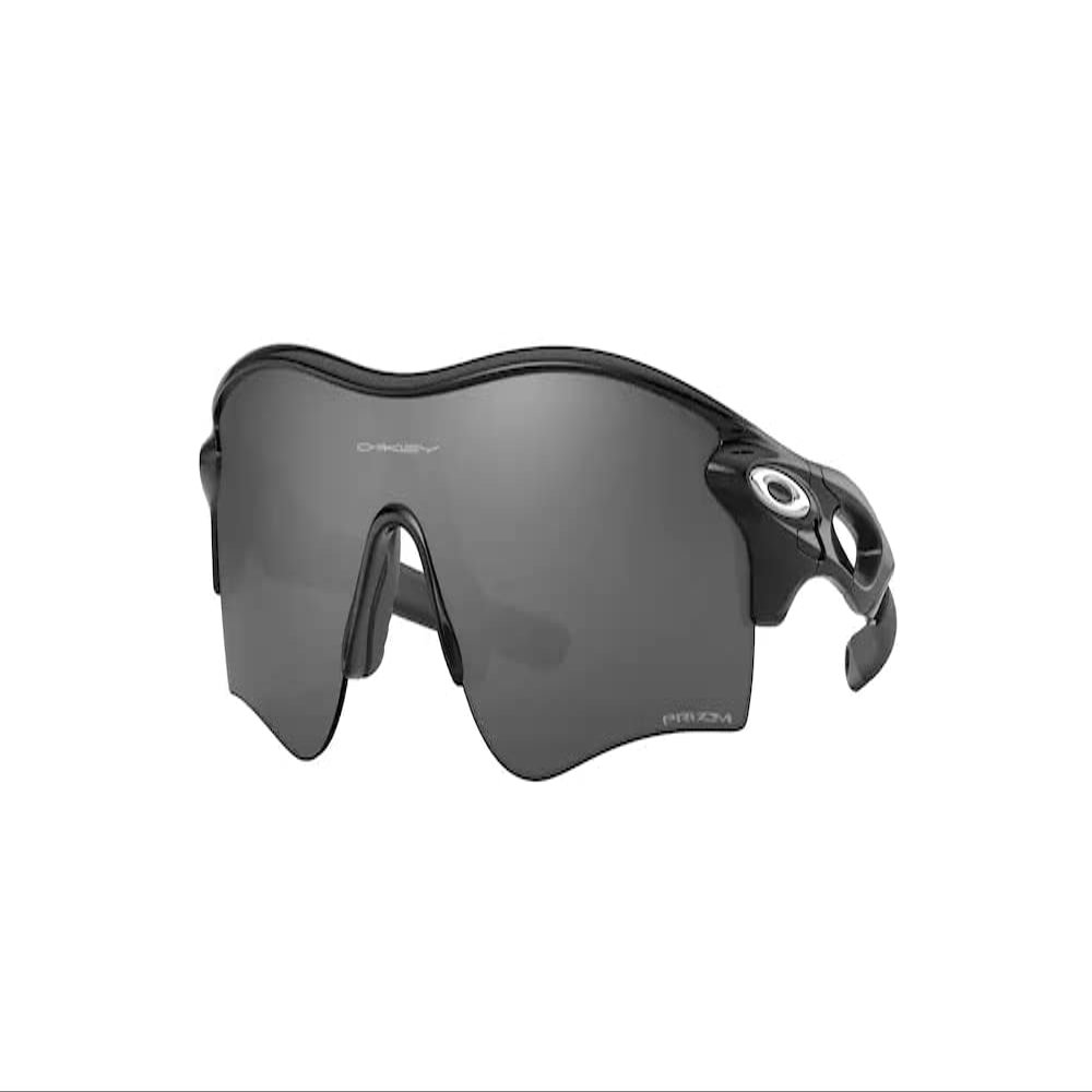 OAKLEY Radar Lock Path Asian Fit Low Bridge OO9206 920641 38MM Polished Black/Prizm Black Rectangular Sunglasses for Men+ Bundle Accessory Leash Kit, Microfiber Pouch