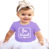 Be Kind Geometric Box Shirt for Baby & Toddler Youth Girls Purple Shirt 2T view 3