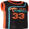 BOROLIN Mens Basketball Jersey #33 Jackie Moon Flint Tropics 90s Movie Shirts (Black, Small) view 1