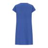 LFEOOST Casual Summer Dresses for Women Fashion Cotton and Linen Crewneck Short Sleeve Solid Loose Ruched Shift Dress Blue view 4