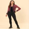 Allegra K Mesh Sheer Jacket for Women's See Through Long Sleeve Zip Up Bomber Jacket Small Red view 3