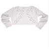 Bonnie Jean Little Girls Embellished Long Sleeve Shrug/Cardigan/Sweater, White, 5 view 1
