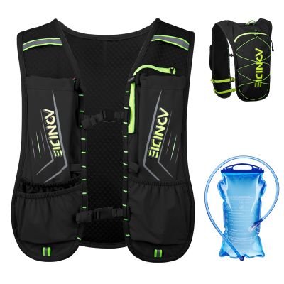 TRIWONDER Running Hydration Vest Hiking Backpack Water Pack Runner Daypack for Outdoor Cycling Festival Raves Marathon (Black - with 1.5L Water Bladder)