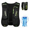 TRIWONDER Running Hydration Vest Hiking Backpack Water Pack Runner Daypack for Outdoor Cycling Festival Raves Marathon (Black - with 1.5L Water Bladder) view 1