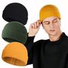 ROYBENS Swag Wool Knit Cuff Short Fisherman Beanie for Men Women, Winter Warm Hats, 3PCS view 1