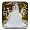 EASEDAILY Bride Wedding Veil Long Cathedral Length Veils 1 Tie Bridal Tulle Veil Chapel Veil with Comb and Cut Edge for Women (A-59 Width,ivory) view 1