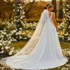 EASEDAILY Bride Wedding Veil Long Cathedral Length Veils 1 Tie Bridal Tulle Veil Chapel Veil with Comb and Cut Edge for Women (A-59 Width,ivory) view 4