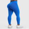YEOREO Amplify Leggings for Women Seamless Scrunch Leggings Butt Lifting Gym High Waisted Athletic Leggings Blue view 4