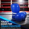 Flexzion Durable Padded Boxing Gloves - Blue, 10 oz for Men & Women - Training, Kickboxing, Muay Thai, MMA - Heavy Bag Gloves view 2