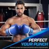 Flexzion Durable Padded Boxing Gloves - Blue, 10 oz for Men & Women - Training, Kickboxing, Muay Thai, MMA - Heavy Bag Gloves view 3
