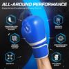 Flexzion Durable Padded Boxing Gloves - Blue, 10 oz for Men & Women - Training, Kickboxing, Muay Thai, MMA - Heavy Bag Gloves view 4