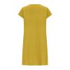 LFEOOST Casual Summer Dresses for Women Fashion Cotton and Linen Crewneck Short Sleeve Solid Loose Ruched Shift Dress Yellow view 4