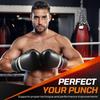 Flexzion Boxing Gloves - Black Durable Padded Boxing Gloves for Men and Women - 10 oz Boxing Gloves for Training Boxing Kick Boxing Muay Thai MMA - Heavy Bag Boxing Training Gloves view 3