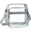 COVAX Clear Bag Stadium Approved, Clear Crossbody Messenger Shoulder Bag with Adjustable Strap for Concerts, Sports Events (Gray) view 1
