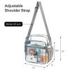 COVAX Clear Bag Stadium Approved, Clear Crossbody Messenger Shoulder Bag with Adjustable Strap for Concerts, Sports Events (Gray) view 3