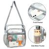 COVAX Clear Bag Stadium Approved, Clear Crossbody Messenger Shoulder Bag with Adjustable Strap for Concerts, Sports Events (Gray) view 4