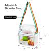 COVAX Clear Bag Stadium Approved, Clear Crossbody Messenger Shoulder Bag with Adjustable Strap for Concerts, Sports Events (White) view 3