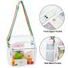 COVAX Clear Bag Stadium Approved, Clear Crossbody Messenger Shoulder Bag with Adjustable Strap for Concerts, Sports Events (White) view 4