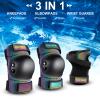 Adult/Kids/Youth Knee Pad Elbow Pads, XINDAER Womens Skate Protective Gear Set 3 in 1 Knee and Elbow Pads Wrist Guards for Skateboard, Roller Skates, Skating, Scooter, Inline Skates, Cycling view 3